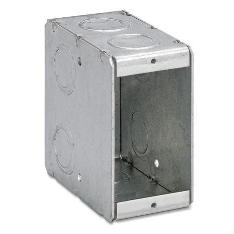 deepest one gang masonry metal electrical box lowes|Galvanized steel In.